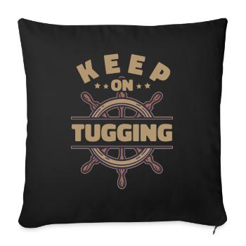 Schlepper Schleppboot Tug Life - Sofa pillowcase 17,3'' x 17,3'' (45 x 45 cm) - black - Front