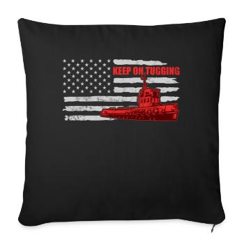 Schlepper Schleppboot Tug Life - Housse de coussin décorative 45 x 45 cm - noir - Devant