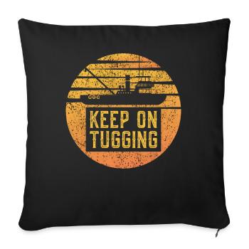 Schlepper Schleppboot Tug Life - Housse de coussin décorative 45 x 45 cm - noir - Devant