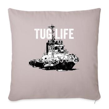 Schlepper Schleppboot Tug Life - Sofa pillowcase 17,3'' x 17,3'' (45 x 45 cm) - light taupe - Front
