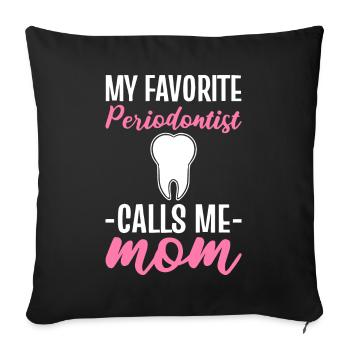 dentiste, dentiste, médecin, dentiste, dentiste - Housse de coussin décorative 45 x 45 cm - noir - Devant