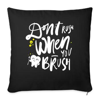 dentiste, dentiste, médecin, dentiste, dentiste - Housse de coussin décorative 45 x 45 cm - noir - Devant