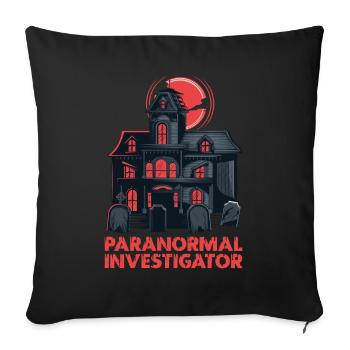 Geisterjagd Paranormal Investigator - Sofakissenbezug 45 x 45 cm - Schwarz - Vorne