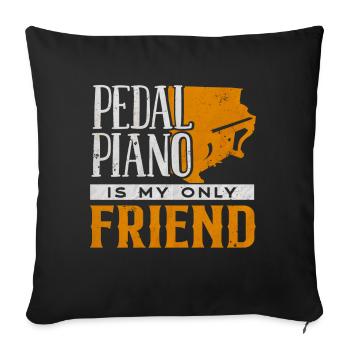 Piano player, piano teacher, pianist, - Sofa pillowcase 17,3'' x 17,3'' (45 x 45 cm) - black - Front