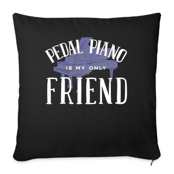 Piano player, piano teacher, pianist, - Sofa pillowcase 17,3'' x 17,3'' (45 x 45 cm) - black - Front