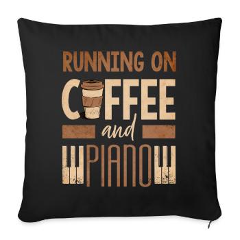 Piano player, piano teacher, pianist, - Sofa pillowcase 17,3'' x 17,3'' (45 x 45 cm) - black - Front