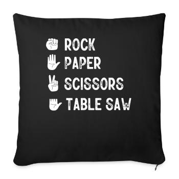 Charpentiers, menuisiers - Housse de coussin décorative 45 x 45 cm - noir - Devant