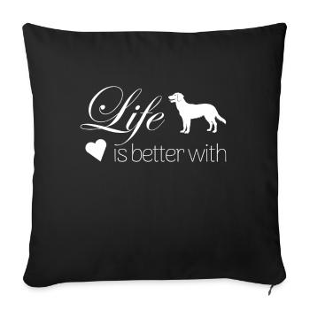 Retriever à péage de canard de la Nouvelle-Écosse - Housse de coussin décorative 45 x 45 cm - noir - Devant