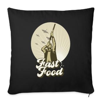 Wasservogel Entenjagd Jäger Fast Food - Sofakissenbezug 45 x 45 cm - Schwarz - Vorne