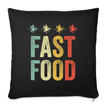 Wasservogel Entenjagd Jäger Fast Food - Sofakissenbezug 45 x 45 cm - Schwarz - Vorne