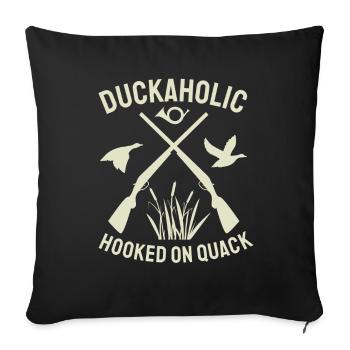 Duckaholic Entenjagd - Sofakissenbezug 45 x 45 cm - Schwarz - Vorne