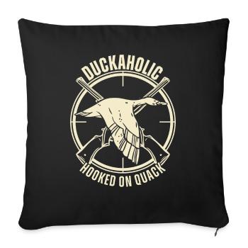 Duckaholic Entenjagd - Sofakissenbezug 45 x 45 cm - Schwarz - Vorne