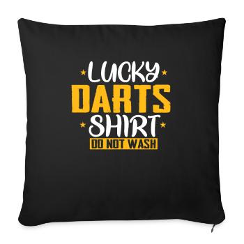 Darts Darts Play Lucky Shirt - Housse de coussin décorative 45 x 45 cm - noir - Devant