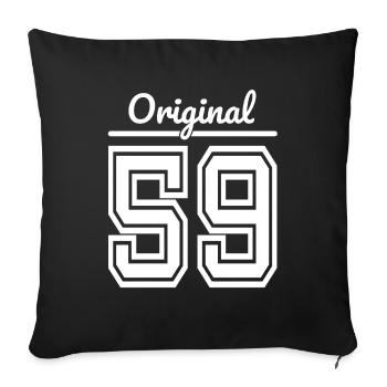 1959 Year of birth, year of birth / 59th birthday, age - Sofa pillowcase 17,3'' x 17,3'' (45 x 45 cm) - black - Front