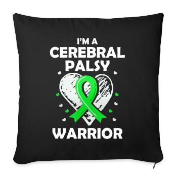 Hebral palsy, cerebral palsy consciousness - Sofa pillowcase 17,3'' x 17,3'' (45 x 45 cm) - black - Front
