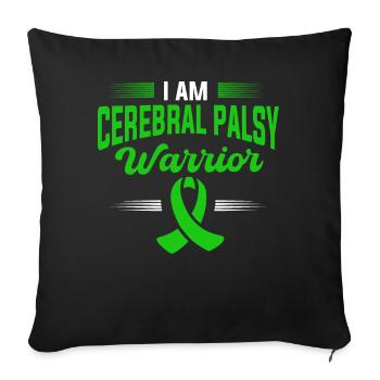 Hebral palsy, cerebral palsy consciousness - Sofa pillowcase 17,3'' x 17,3'' (45 x 45 cm) - black - Front