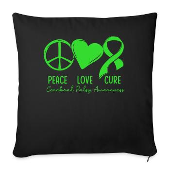 Hebral palsy, cerebral palsy consciousness - Sofa pillowcase 17,3'' x 17,3'' (45 x 45 cm) - black - Front
