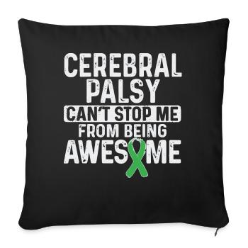 Hebral palsy, cerebral palsy consciousness - Sofa pillowcase 17,3'' x 17,3'' (45 x 45 cm) - black - Front
