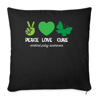 Hebral palsy, cerebral palsy consciousness - Sofa pillowcase 17,3'' x 17,3'' (45 x 45 cm) - black - Front