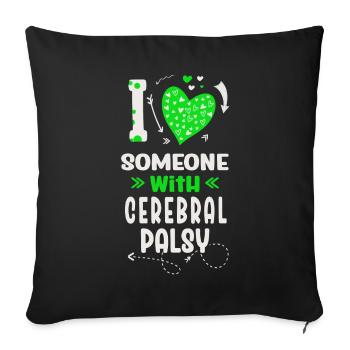 Hebral palsy, cerebral palsy consciousness - Sofa pillowcase 17,3'' x 17,3'' (45 x 45 cm) - black - Front