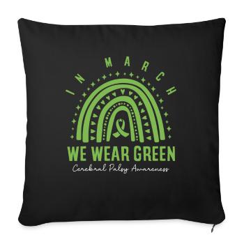 Hebral palsy, cerebral palsy consciousness - Sofa pillowcase 17,3'' x 17,3'' (45 x 45 cm) - black - Front