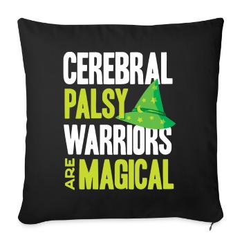 Hebral palsy, cerebral palsy consciousness - Sofa pillowcase 17,3'' x 17,3'' (45 x 45 cm) - black - Front