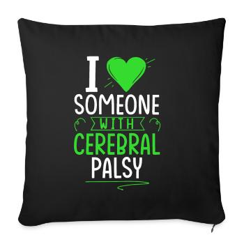 Hebral palsy, cerebral palsy consciousness - Sofa pillowcase 17,3'' x 17,3'' (45 x 45 cm) - black - Front