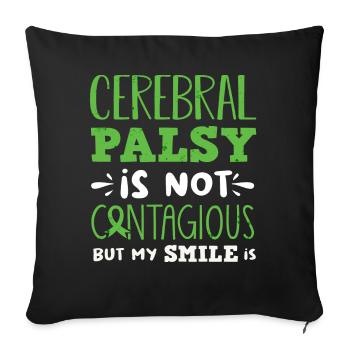 Hebral palsy, cerebral palsy consciousness - Sofa pillowcase 17,3'' x 17,3'' (45 x 45 cm) - black - Front