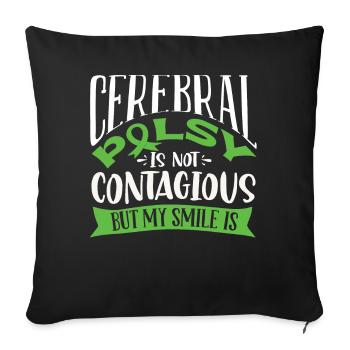 Hebral palsy, cerebral palsy consciousness - Sofa pillowcase 17,3'' x 17,3'' (45 x 45 cm) - black - Front