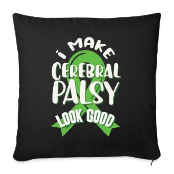 Hebral palsy, cerebral palsy consciousness - Sofa pillowcase 17,3'' x 17,3'' (45 x 45 cm) - black - Front