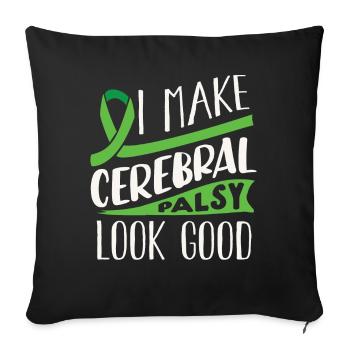 Hebral palsy, cerebral palsy consciousness - Sofa pillowcase 17,3'' x 17,3'' (45 x 45 cm) - black - Front