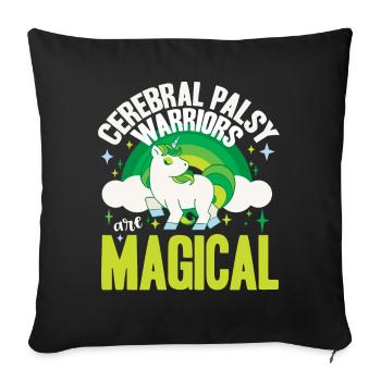 Hebral palsy, cerebral palsy consciousness - Sofa pillowcase 17,3'' x 17,3'' (45 x 45 cm) - black - Front