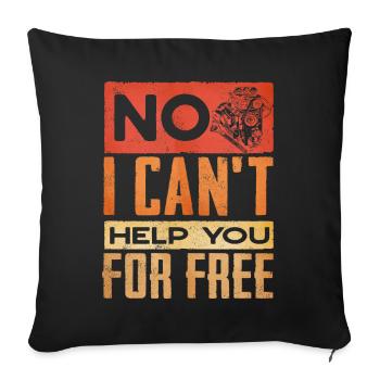 Car mechanic, mechanic, car mechanic - Sofa pillowcase 17,3'' x 17,3'' (45 x 45 cm) - black - Front