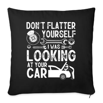Car mechanic, mechanic, car mechanic - Sofa pillowcase 17,3'' x 17,3'' (45 x 45 cm) - black - Front