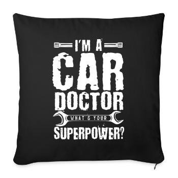 Car mechanic, mechanic, car mechanic - Sofa pillowcase 17,3'' x 17,3'' (45 x 45 cm) - black - Front