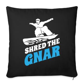 Snowboarders, snowboarders - Sofa pillowcase 17,3'' x 17,3'' (45 x 45 cm) - black - Front