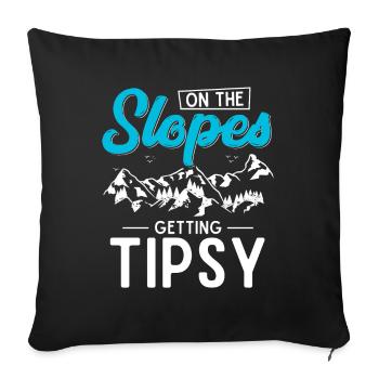 Snowboarders, snowboarders - Sofa pillowcase 17,3'' x 17,3'' (45 x 45 cm) - black - Front