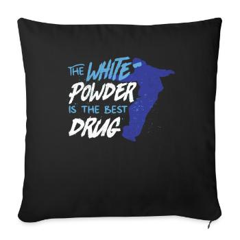 Snowboarders, Snowboard holidays, Snowboard equipment - Sofa pillowcase 17,3'' x 17,3'' (45 x 45 cm) - black - Front