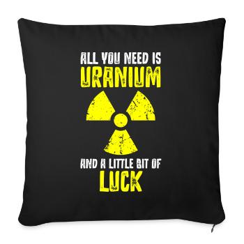 Ingénieur nucléaire, Sciences nucléaires, Science - Housse de coussin décorative 45 x 45 cm - noir - Devant