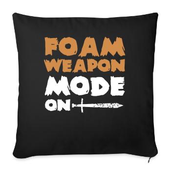 Larp, Live-Action-Rollenspiel - Sofakissenbezug 45 x 45 cm - Schwarz - Vorne