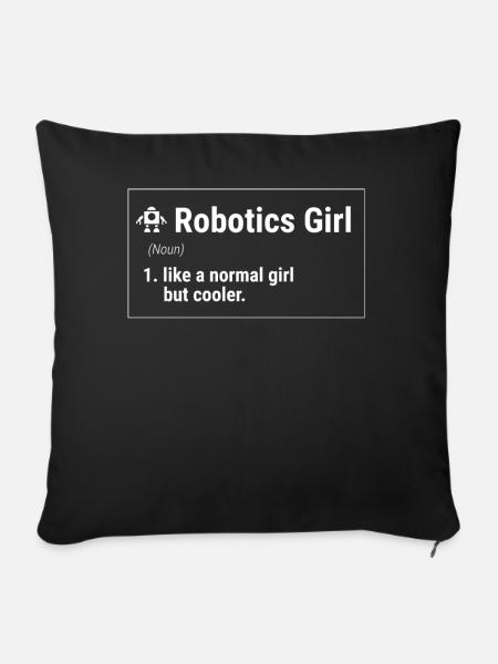 Robotik, Roboterbauer - Sofakissenbezug 45 x 45 cm - Schwarz