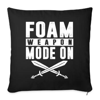 Larp, Larping, Role Play - Sofa pillowcase 17,3'' x 17,3'' (45 x 45 cm) - black - Front