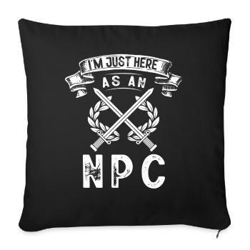 Larp, Larping, Role Play - Sofa pillowcase 17,3'' x 17,3'' (45 x 45 cm) - black - Front