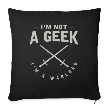 Larp, Larping, Role Play - Sofa pillowcase 17,3'' x 17,3'' (45 x 45 cm) - black - Front