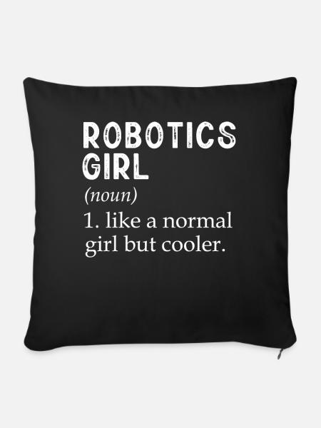 Robotik, Roboteringenieur - Sofakissenbezug 45 x 45 cm - Schwarz