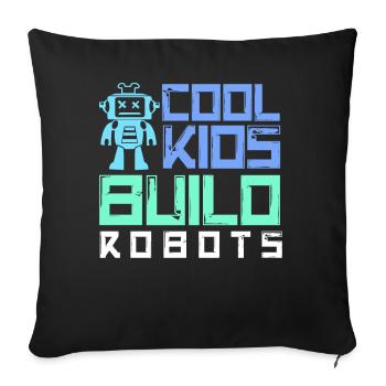 Robotics, Robotics Engineer - Sofa pillowcase 17,3'' x 17,3'' (45 x 45 cm) - black - Front
