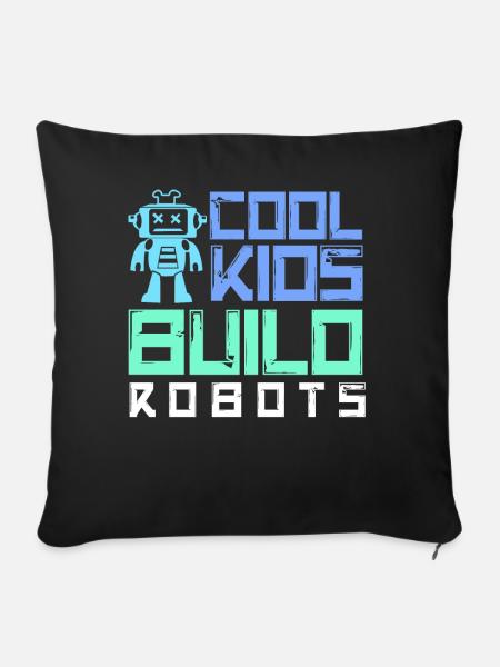 Robotik, Roboteringenieur - Sofakissenbezug 45 x 45 cm - Schwarz