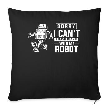Robotics, Robotics Engineer - Sofa pillowcase 17,3'' x 17,3'' (45 x 45 cm) - black - Front
