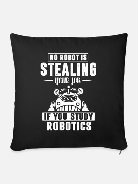Robotik, Roboteringenieur - Sofakissenbezug 45 x 45 cm - Schwarz