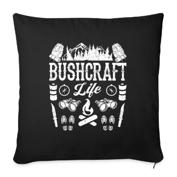 Bushcraft - Bushcraft Life - Housse de coussin décorative 45 x 45 cm - noir - Devant